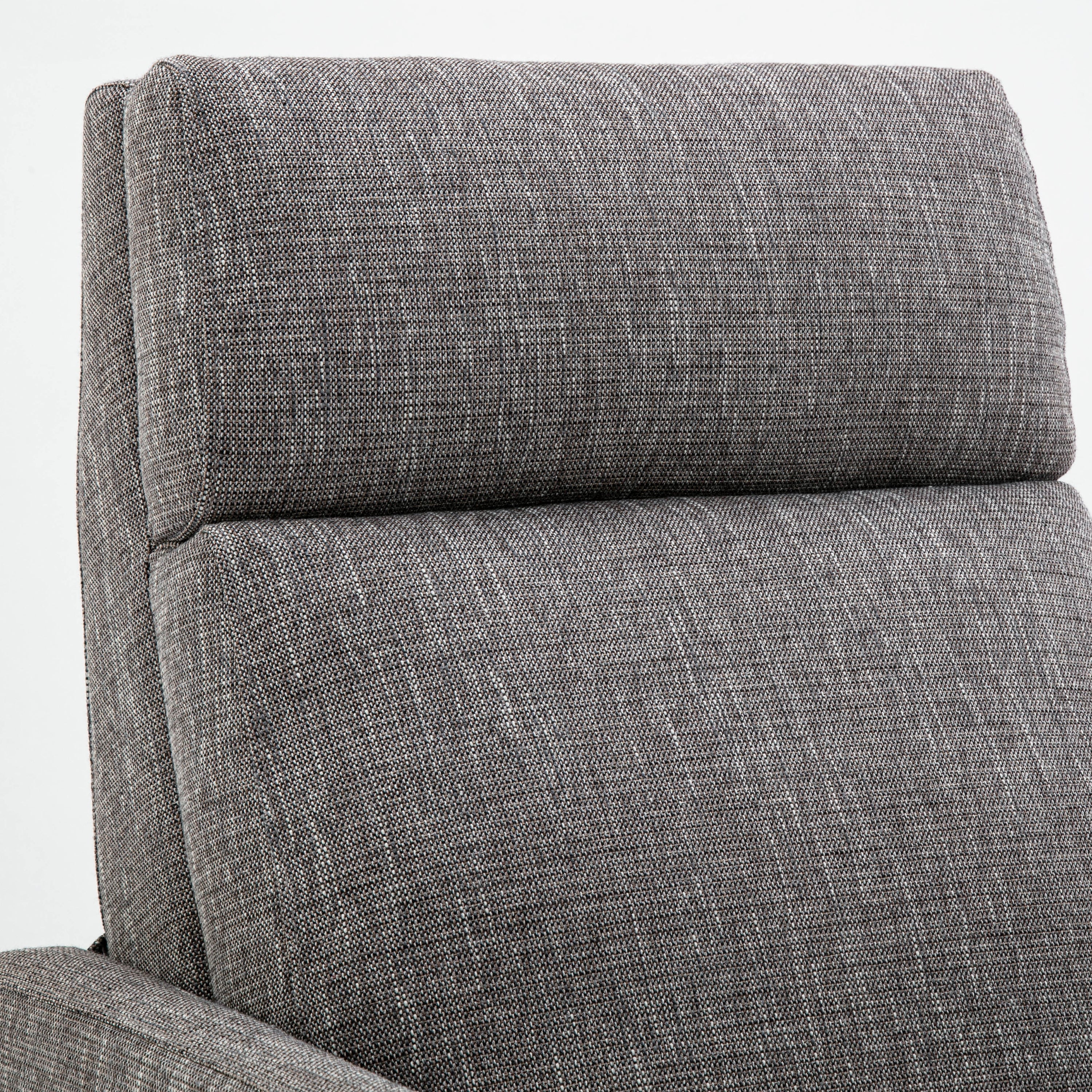 Vivian Push Back Recliner in Performance Fabric - Ashen Grey