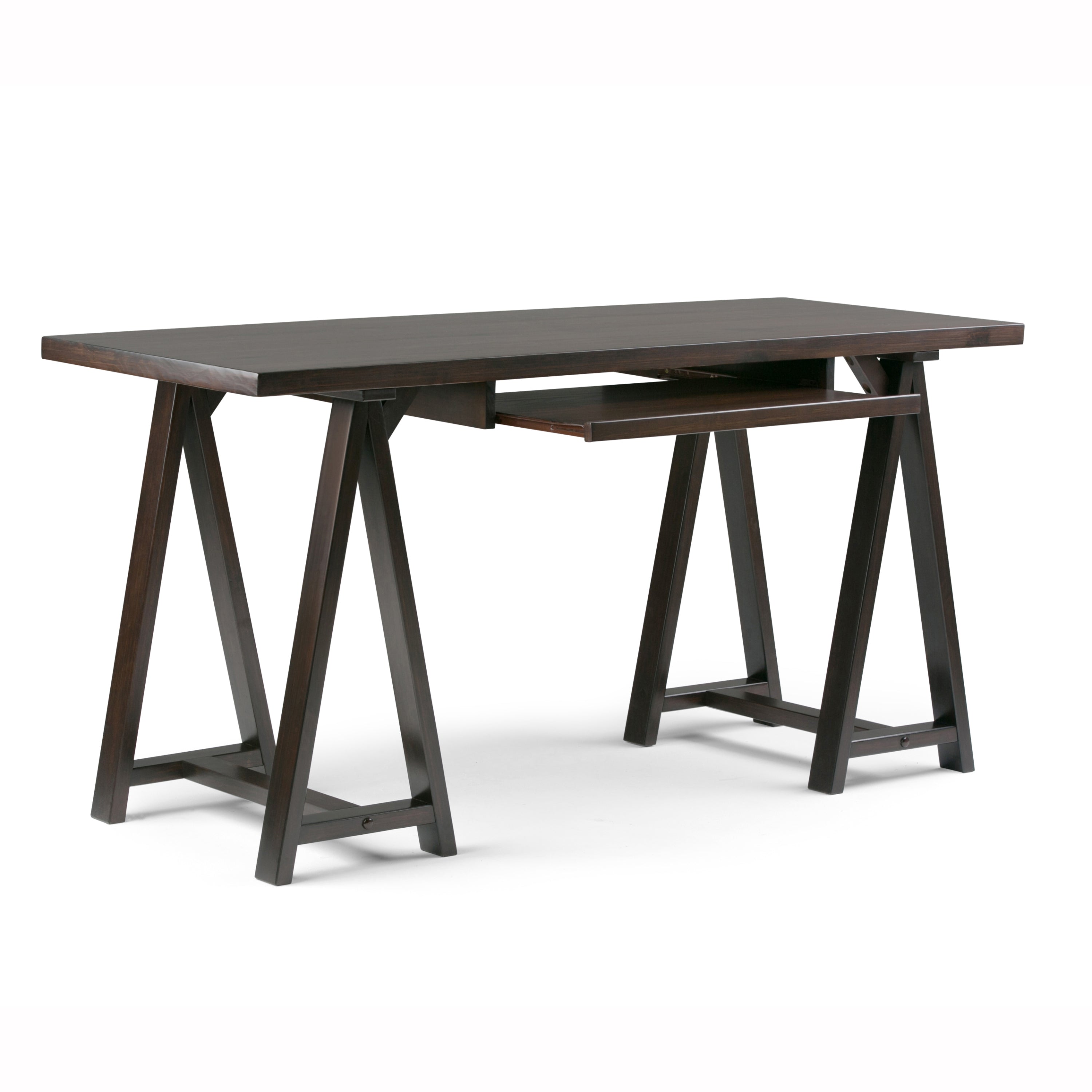 Sawhorse - Desk - Dark Chestnut Brown