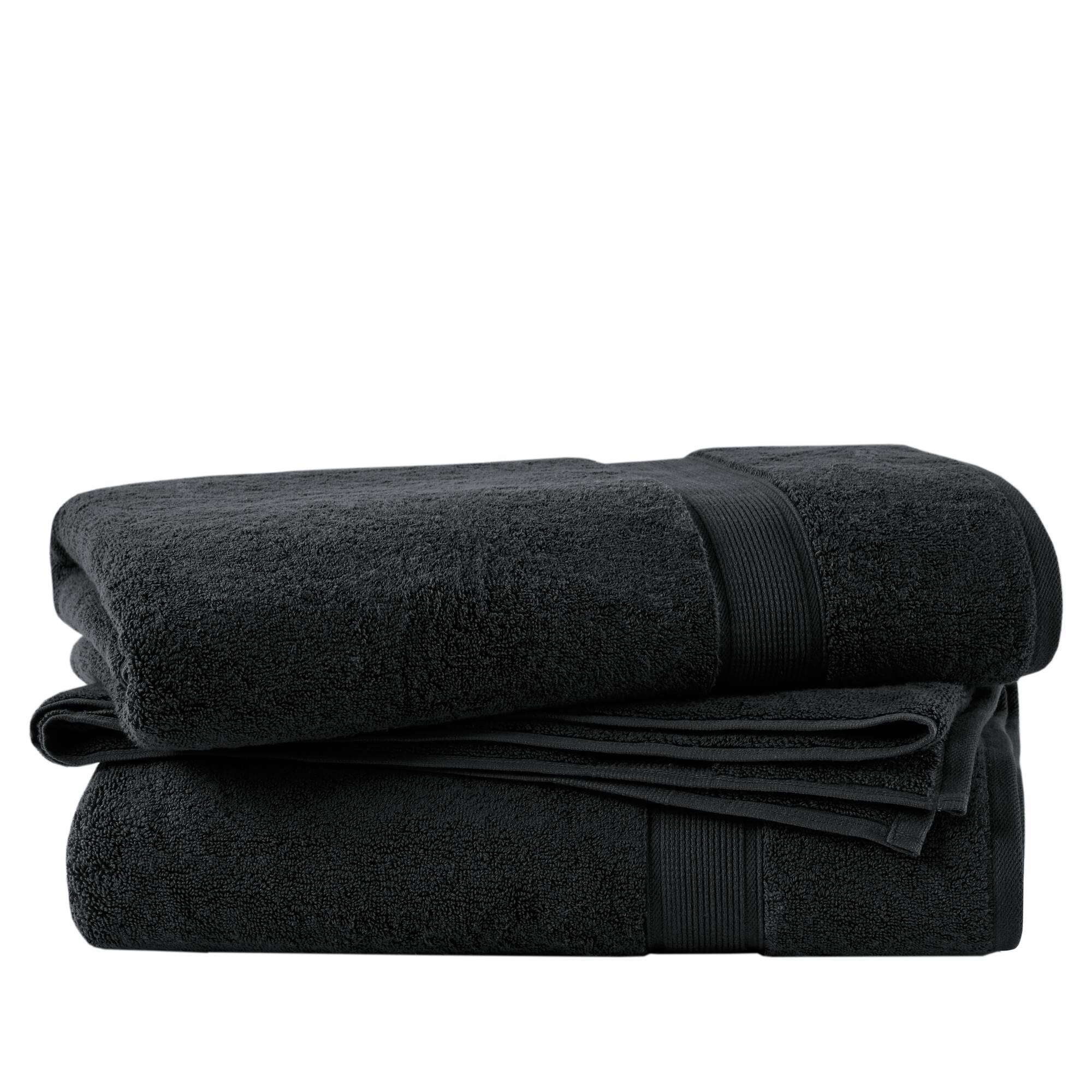 800GSM - Ultra-Soft Absorbent Towel Set - Black