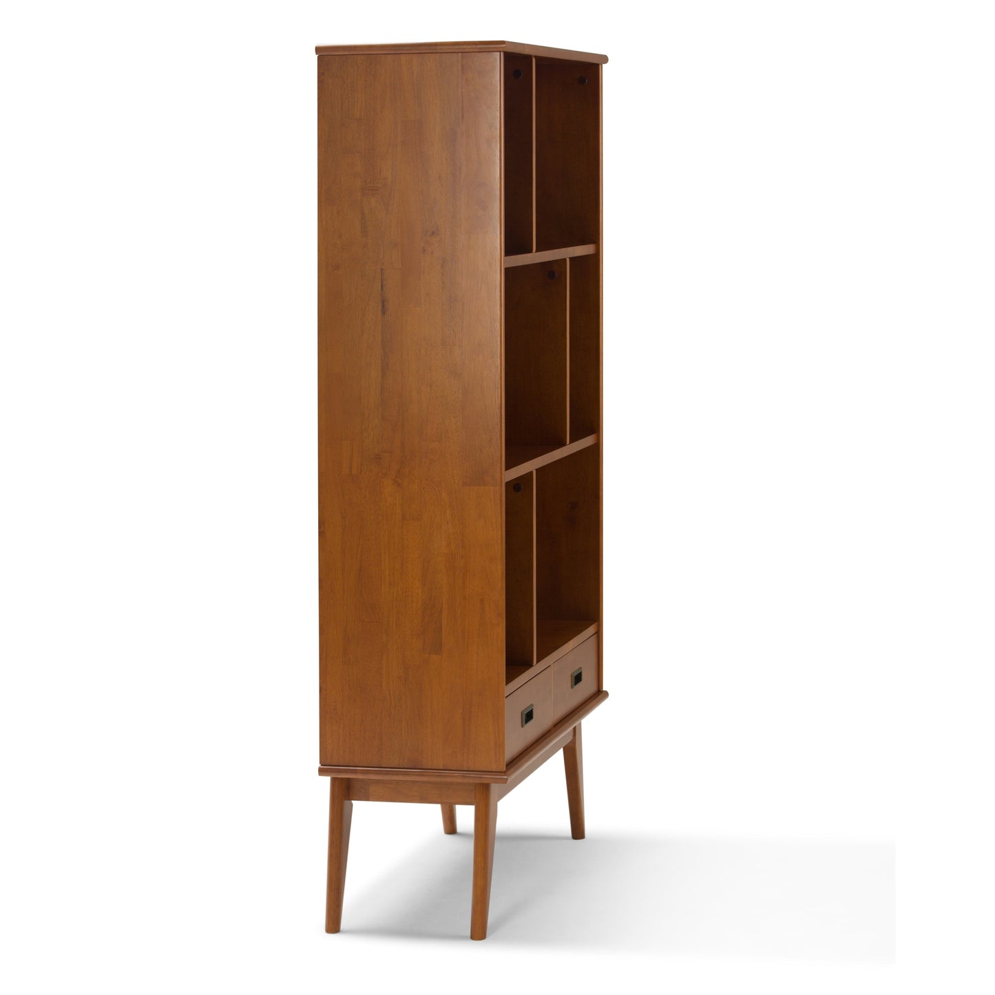 Draper - Mid Century Wide Bookcase and Storage Unit - Teak Brown