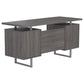 Weathered Grey 2-drawer Floating Top Office Desk