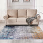 ZARA Collection Abstract Design Turquoise Gray Rust Machine Washable Super Soft Area Rug