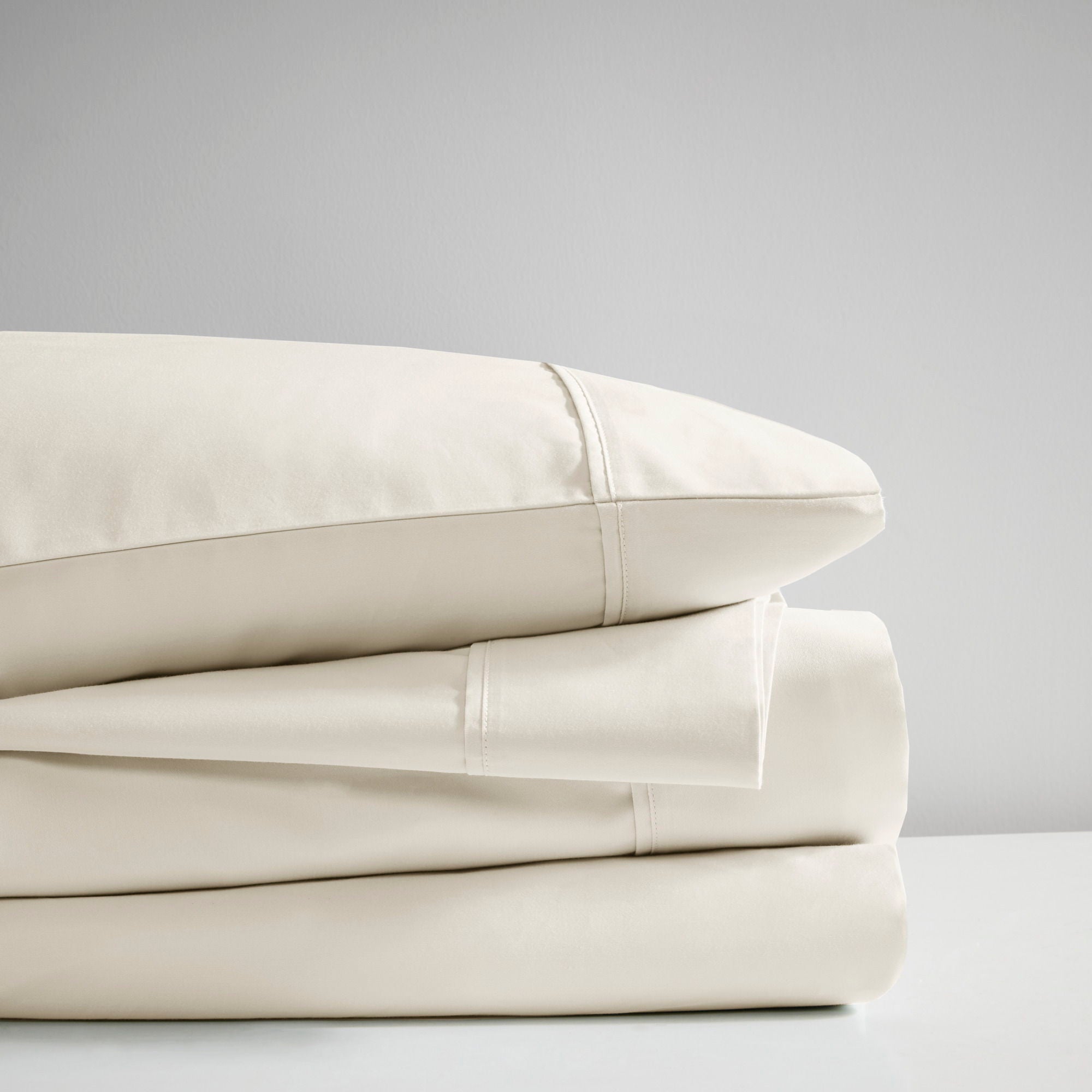 600 Thread Count - Cooling Cotton Blend 4-Piece Sheet Set - Ivory