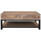 U-style Lift Top Coffee Table with Inner Storage  Space and Shelf (As same As WF198291AAN)