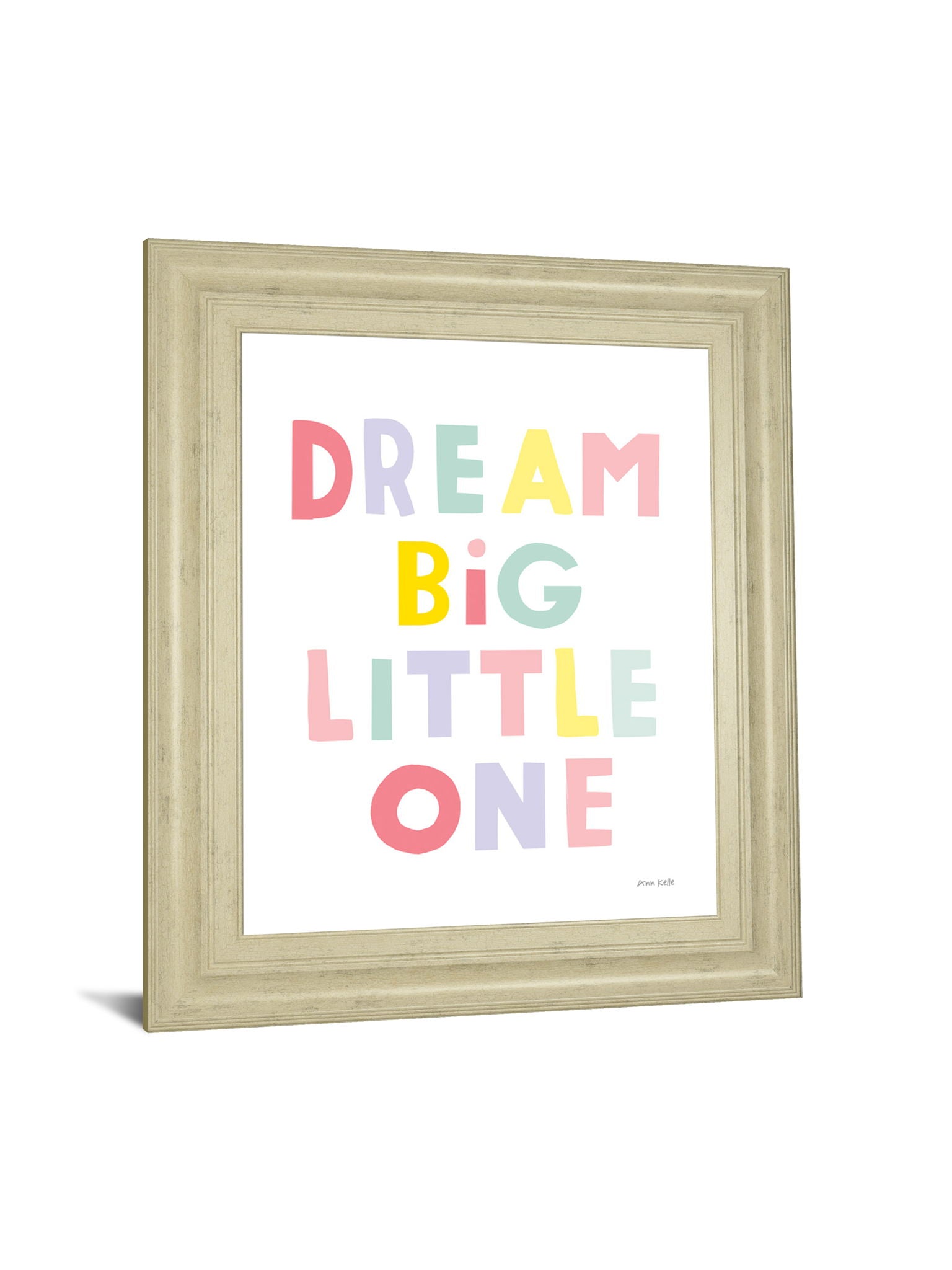 Dream Big Little One By Ann Kelle - Framed Print Wall Art - White