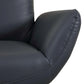 Global United 22" Modern Genuine Italian Leather Lounge Chair