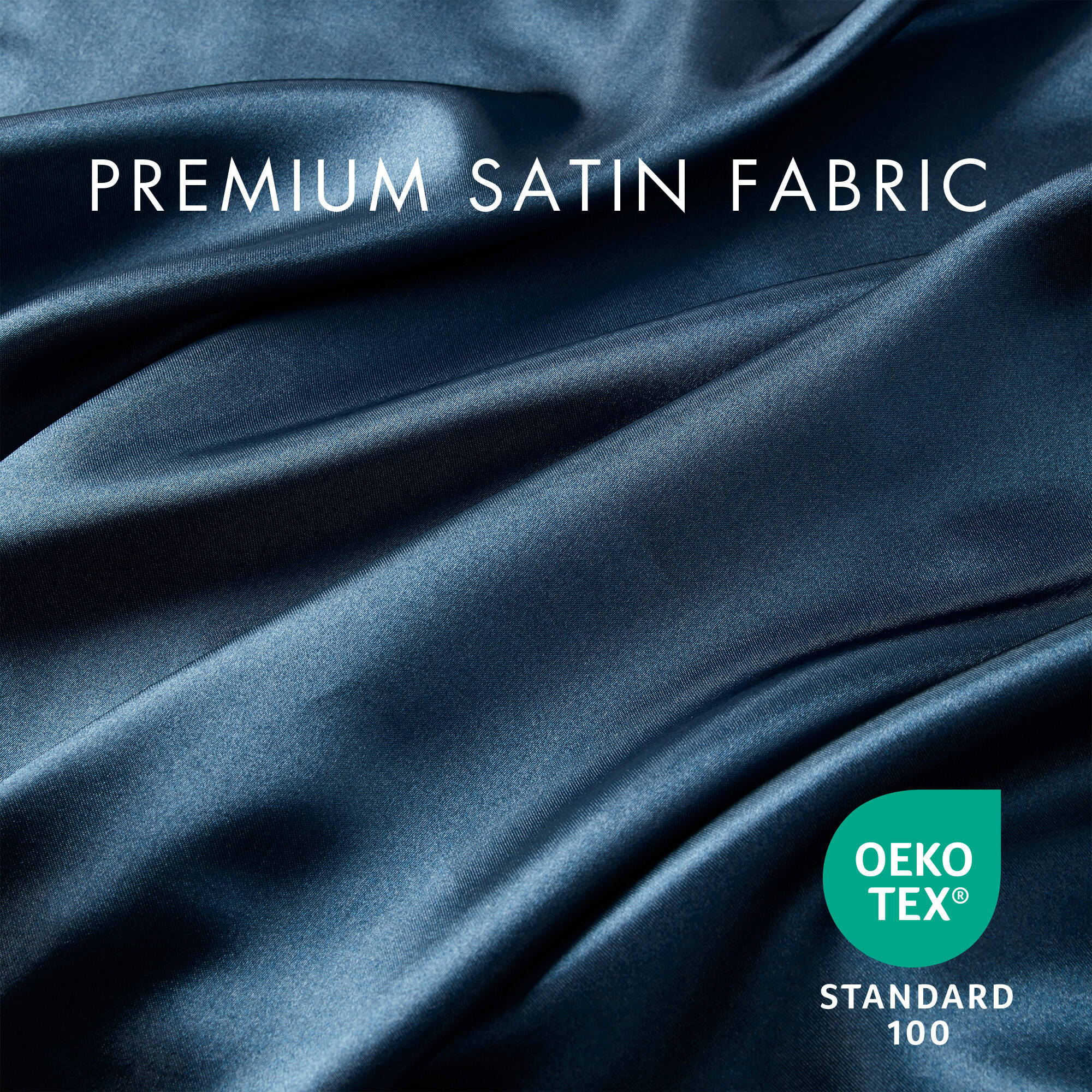 Satin - 6 Piece Queen Luxury Sheet Set - Midnight Blue