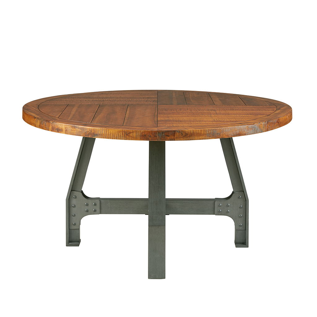 Lancaster - Round Dining / Gathering Table - Amber / Graphite