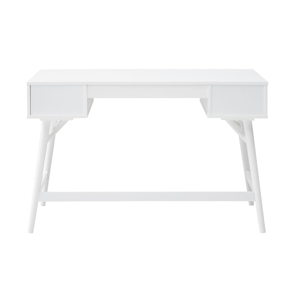 3-Drawer Writing Desk in White Finish