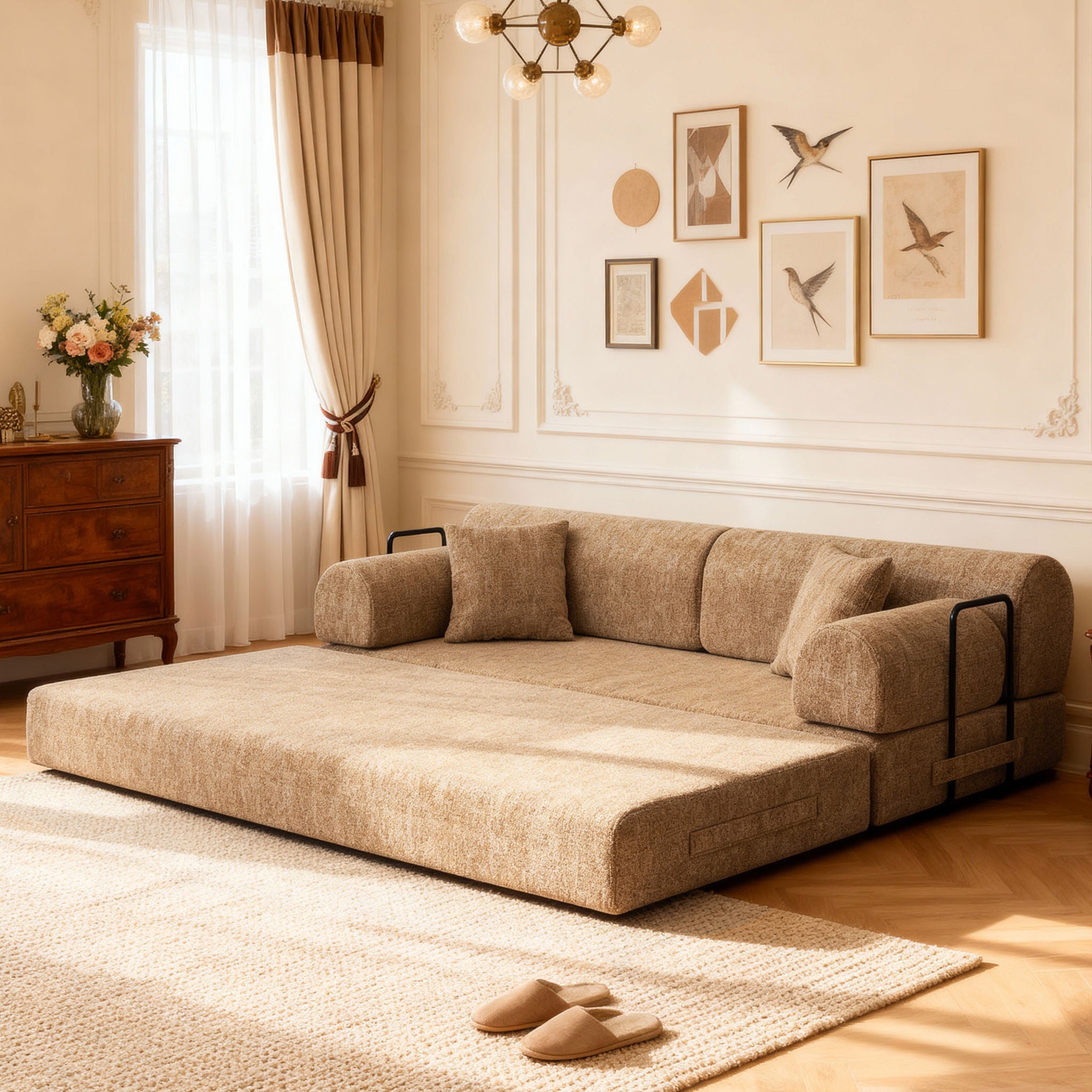 Convertible Sleeper Sofa Bed For Living Room
