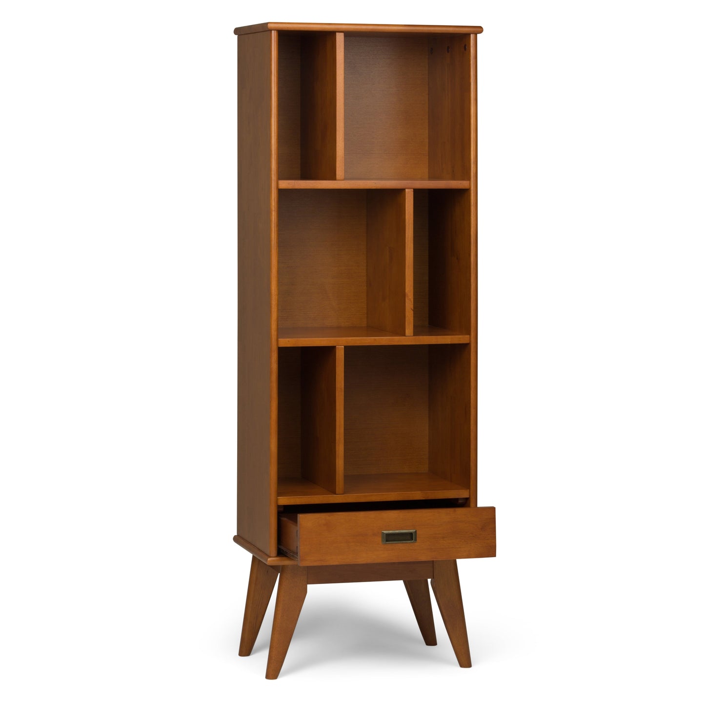 Draper - Mid Century Bookcase and Storage Unit - Teak Brown