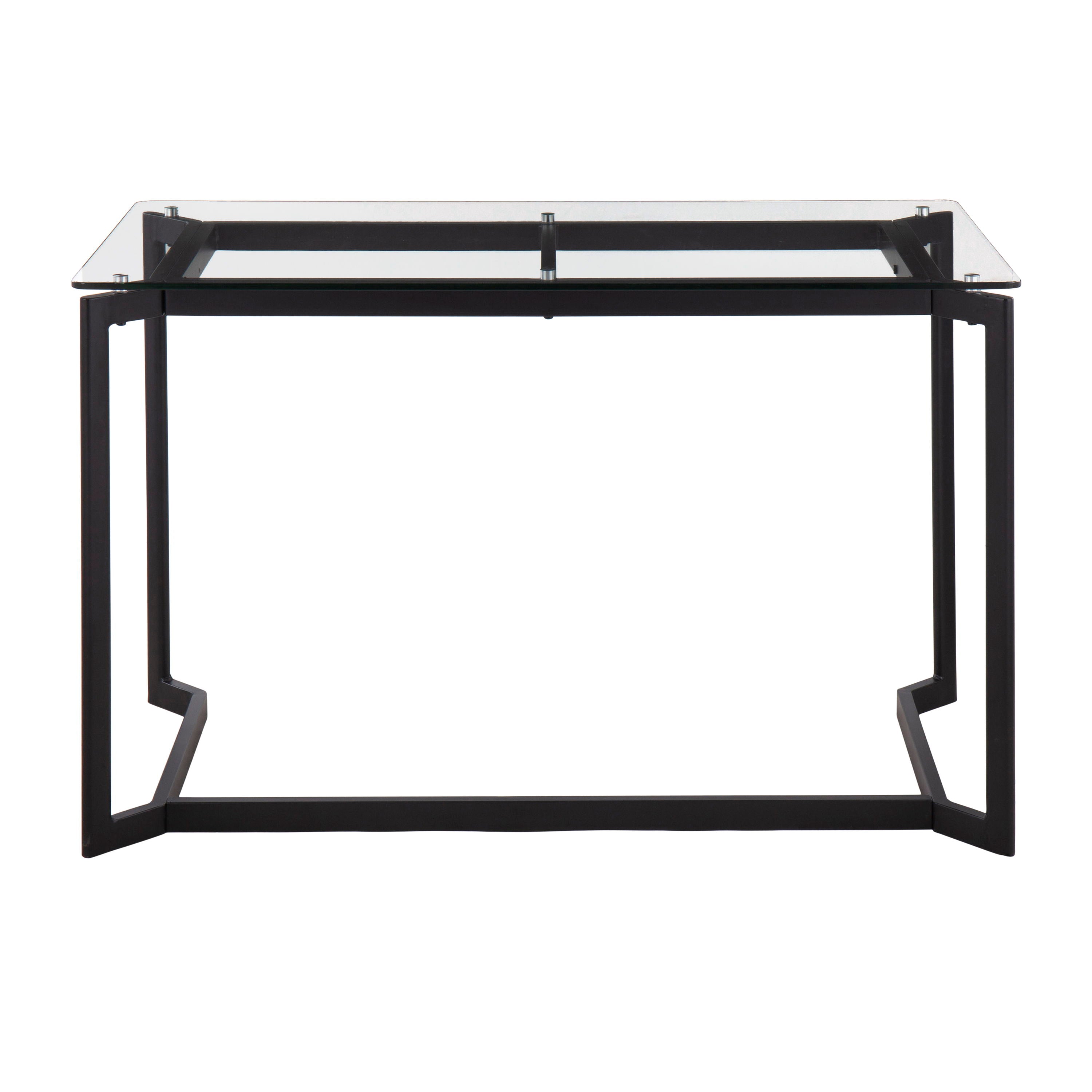 Masters - Modern Office Desk - Black / Clear