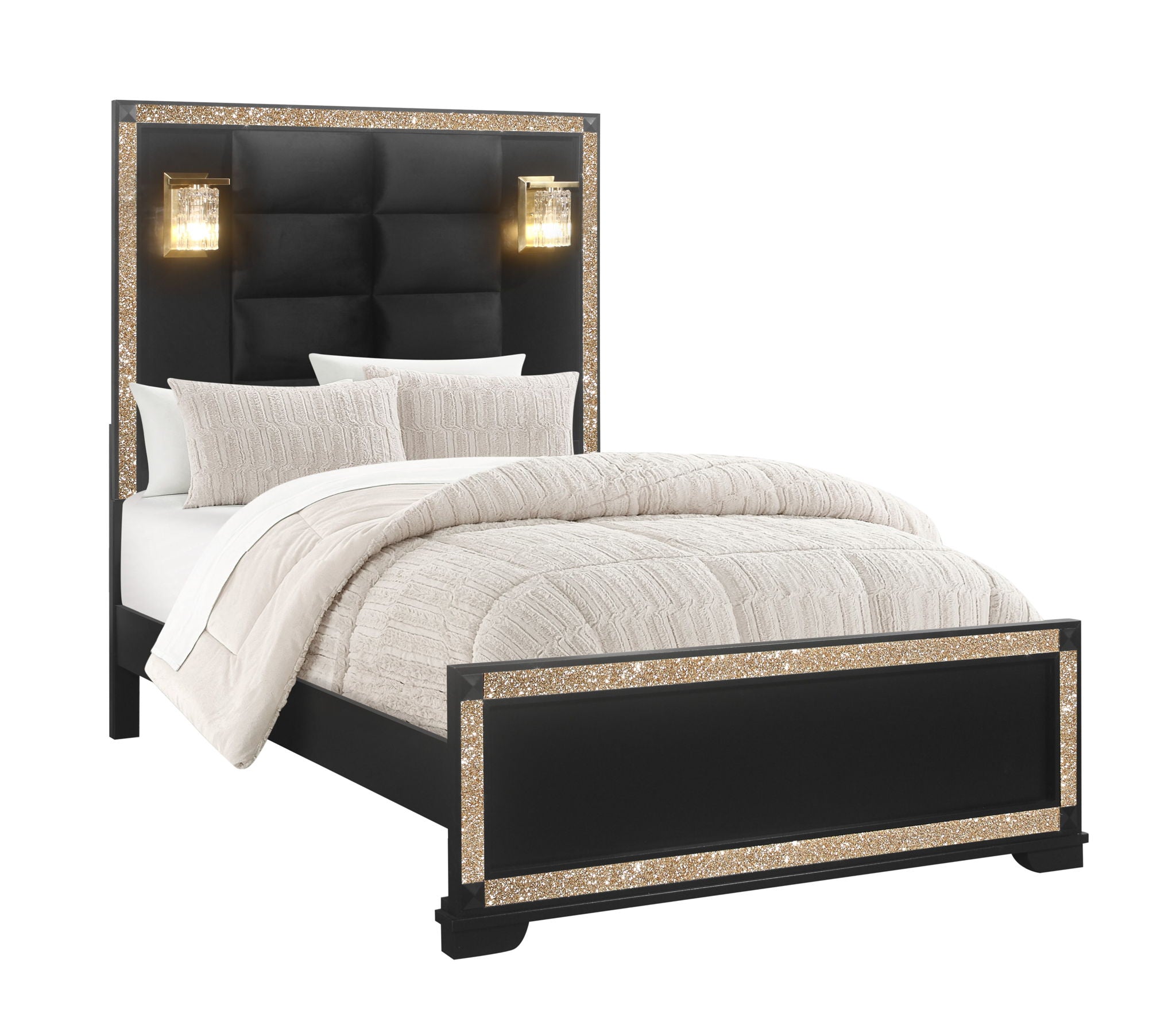 Blake - Full / Queen / King Bed Lamps - Black / Gold