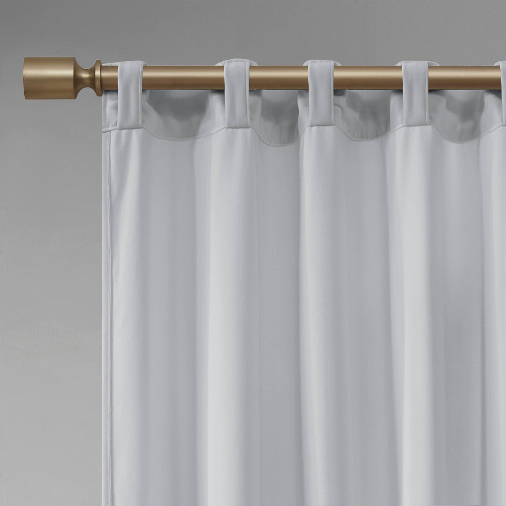 Room Darkening Poly Velvet Rod Pocket/Back Tab Curtain Panel Pair