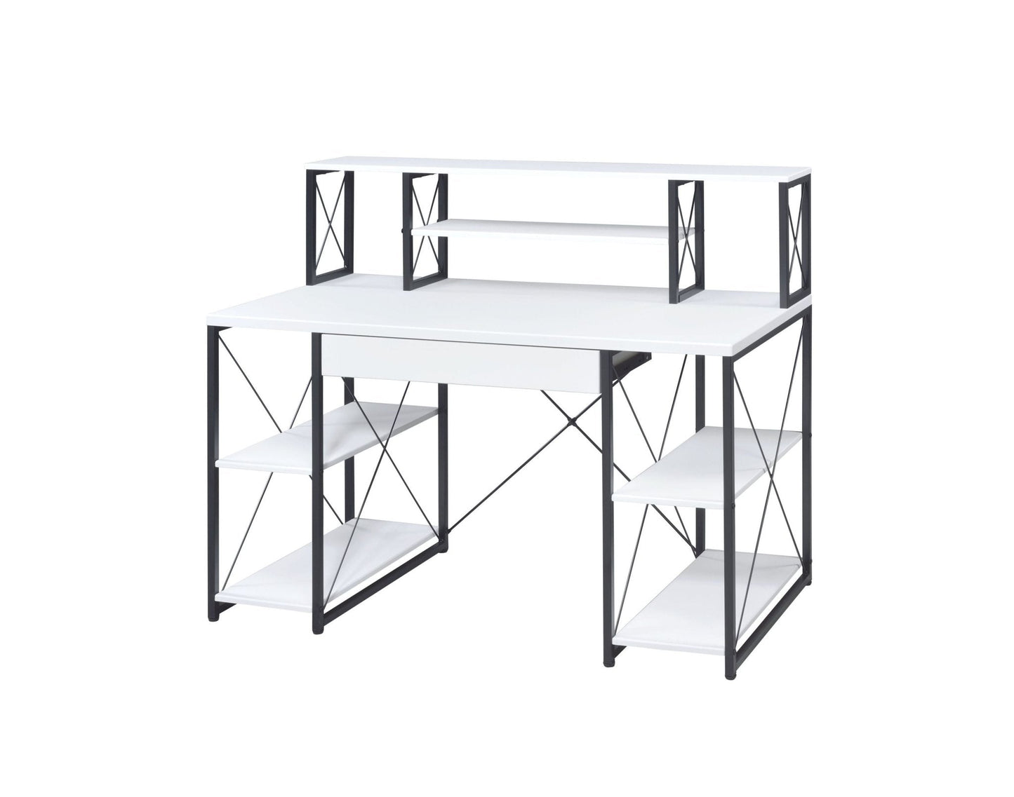 ACME Amiel Desk, White & Black 92879