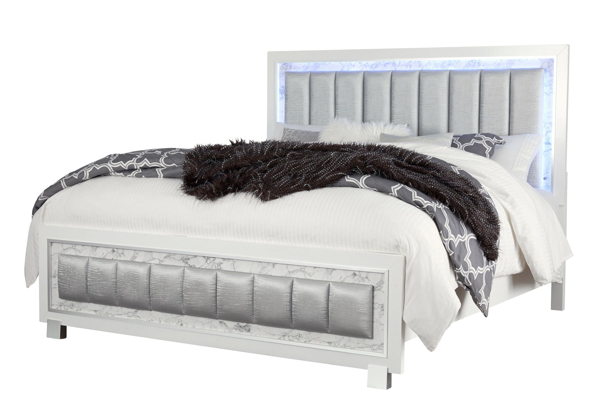 Santorini - King Bed Headboard - White