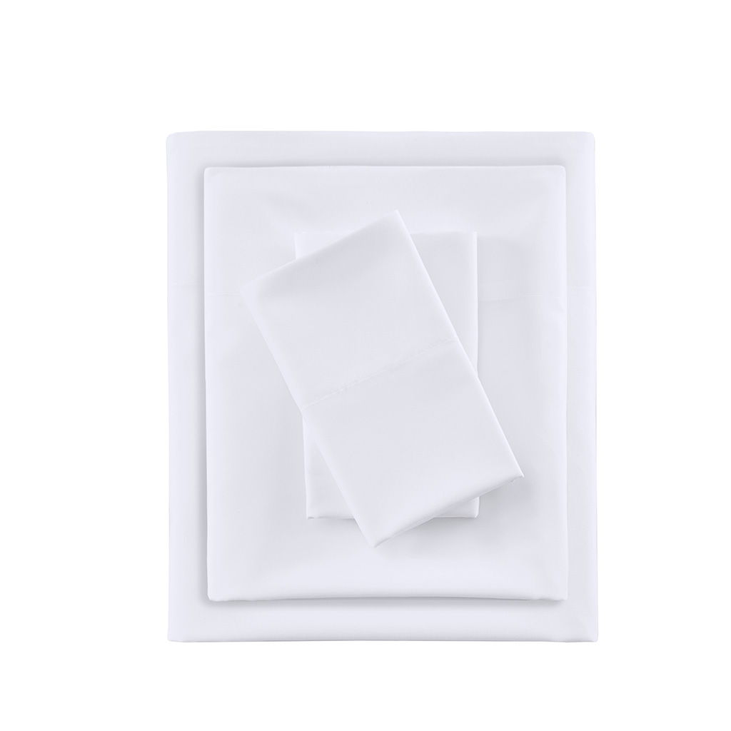 Queen Smart Cool Microfiber Sheet Set - White