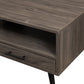 Contemporary 2-Drawer Low Coffee Table – Slate Grey