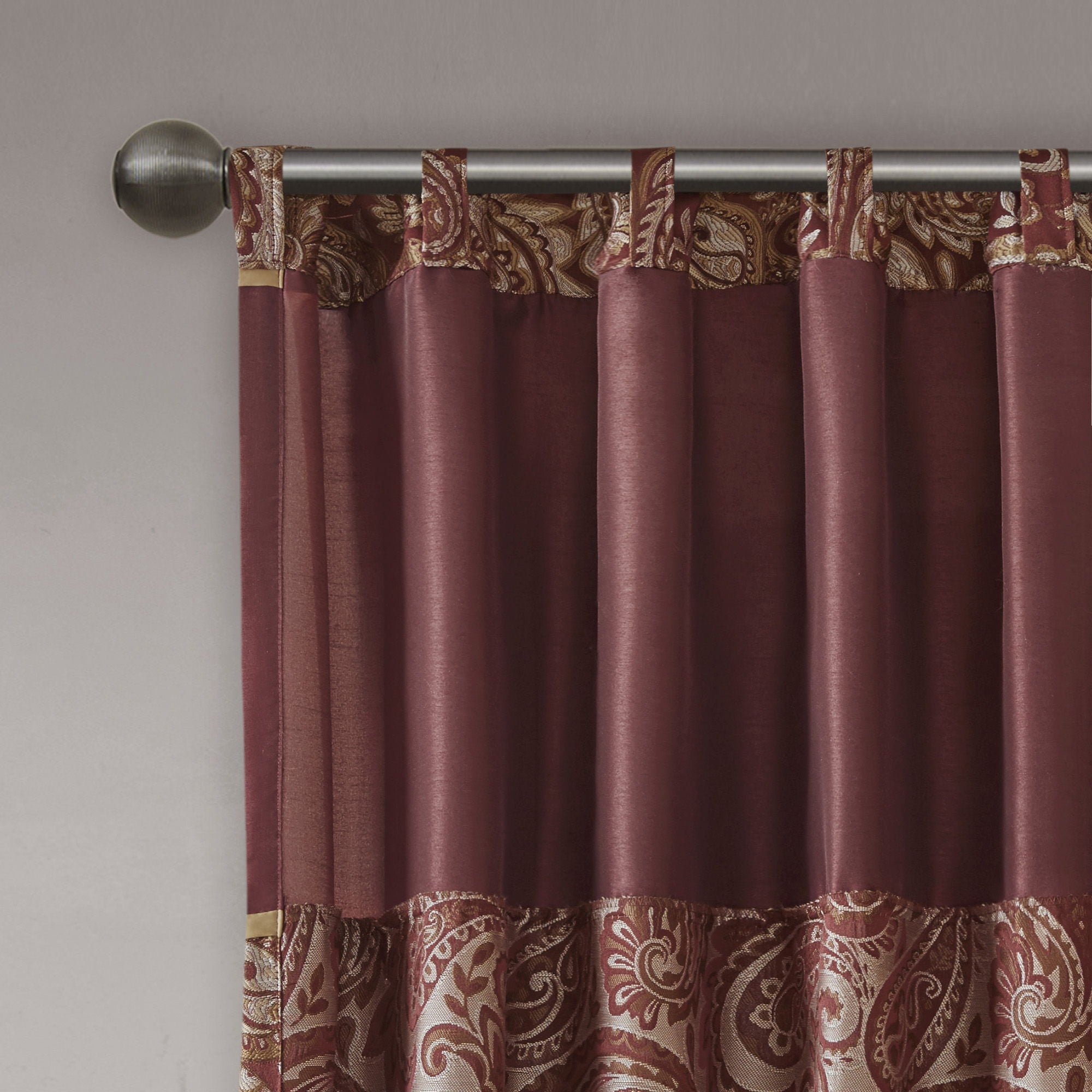 Aubrey - 95" Panel Pair - Burgundy