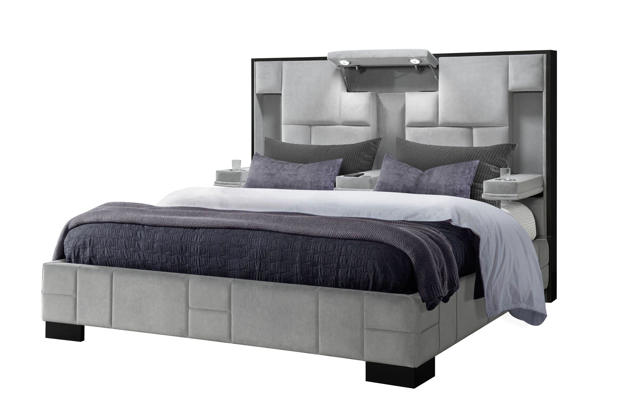 Oscar - King Bed Side Rails - Gray