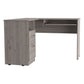 L-Shaped Desk Bradford, Keyboard Shelf, Light Gray Finish