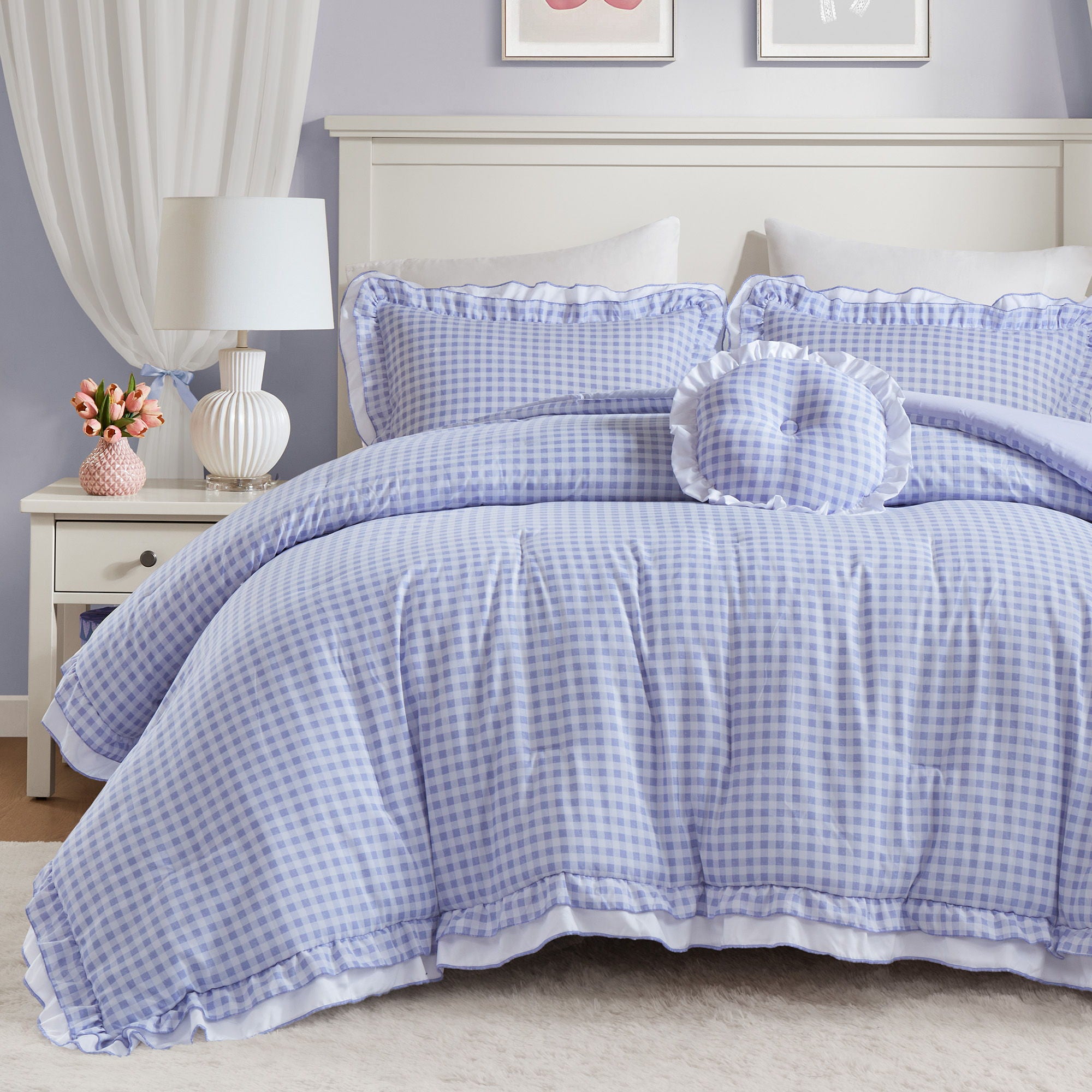 Rowena - Comforter Set - Blue