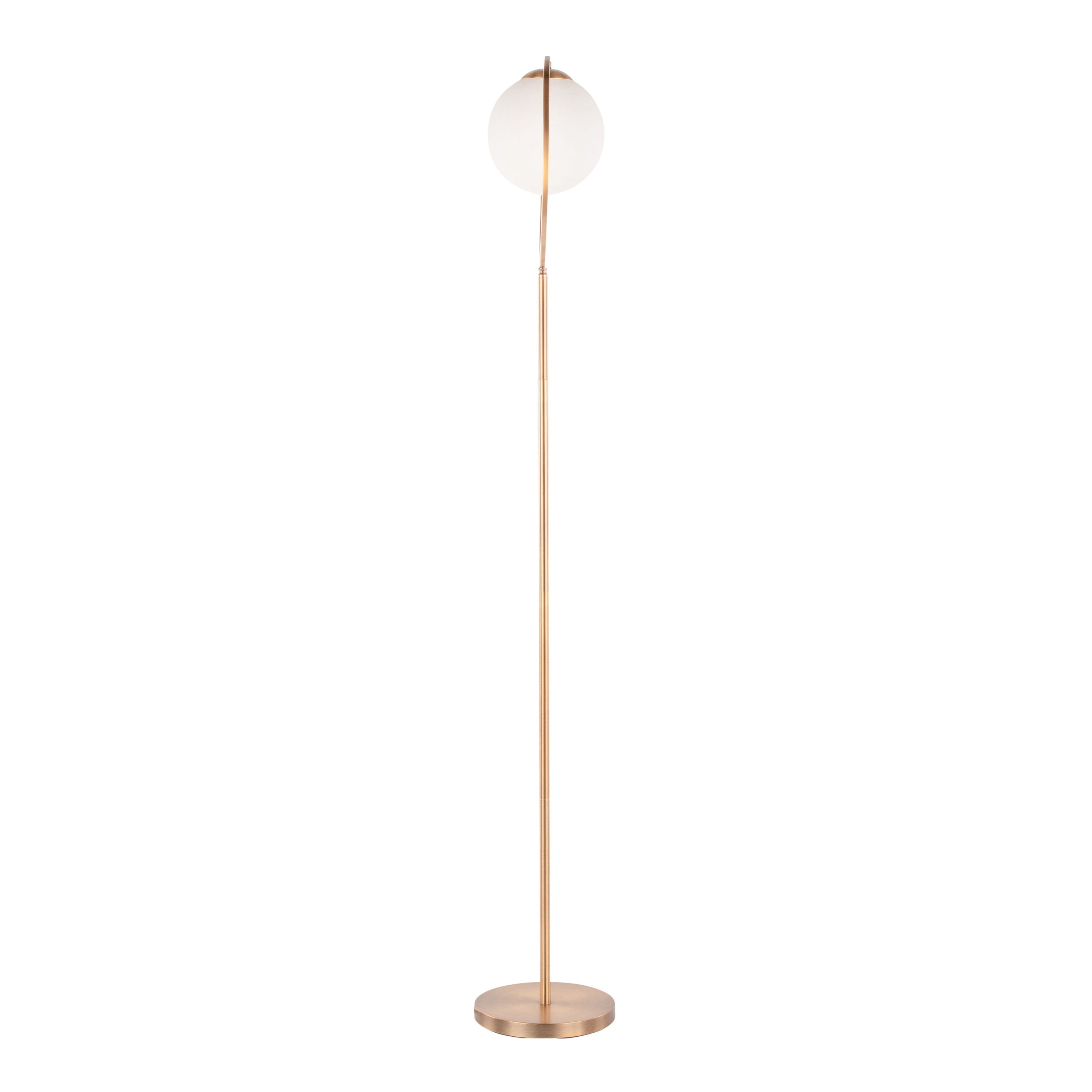 Moon - Contemporary Floor Lamp - Gold / Frosted