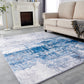 ZARA Collection Abstract Design Gray Turquoise Machine Washable Super Soft Area Rug