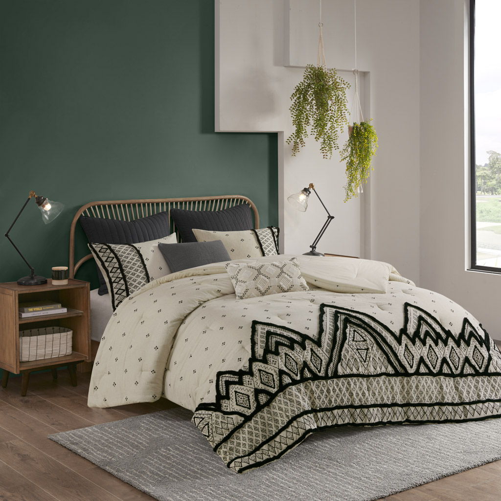 Marta - 3 Piece And Flax Linen Blend Comforter Set - Natural