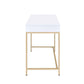 ACME Ottey Desk in White High Gloss & Gold 92540