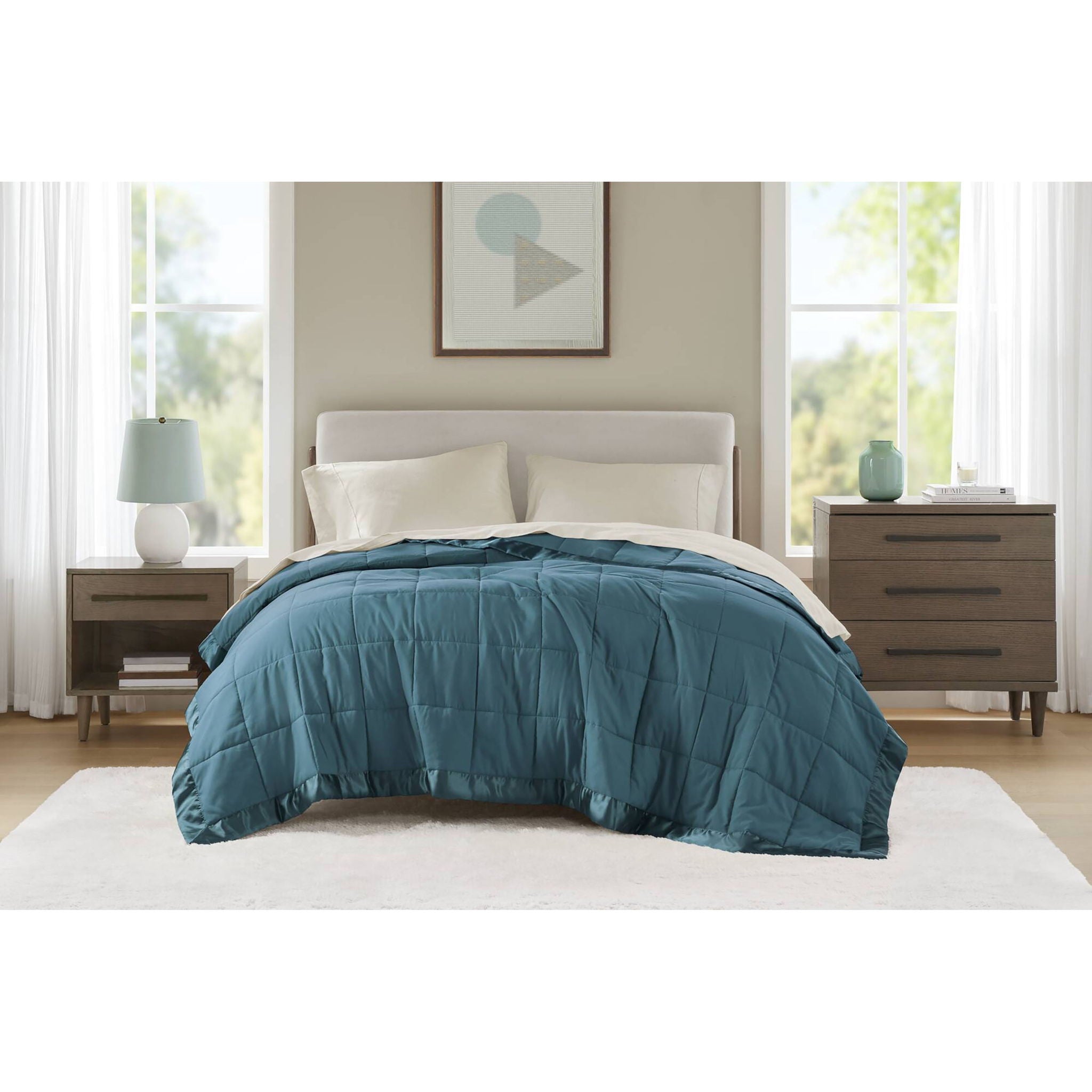 Windom - All Season Hypoallergenic Blanket With 3M Scotchgard - Teal
