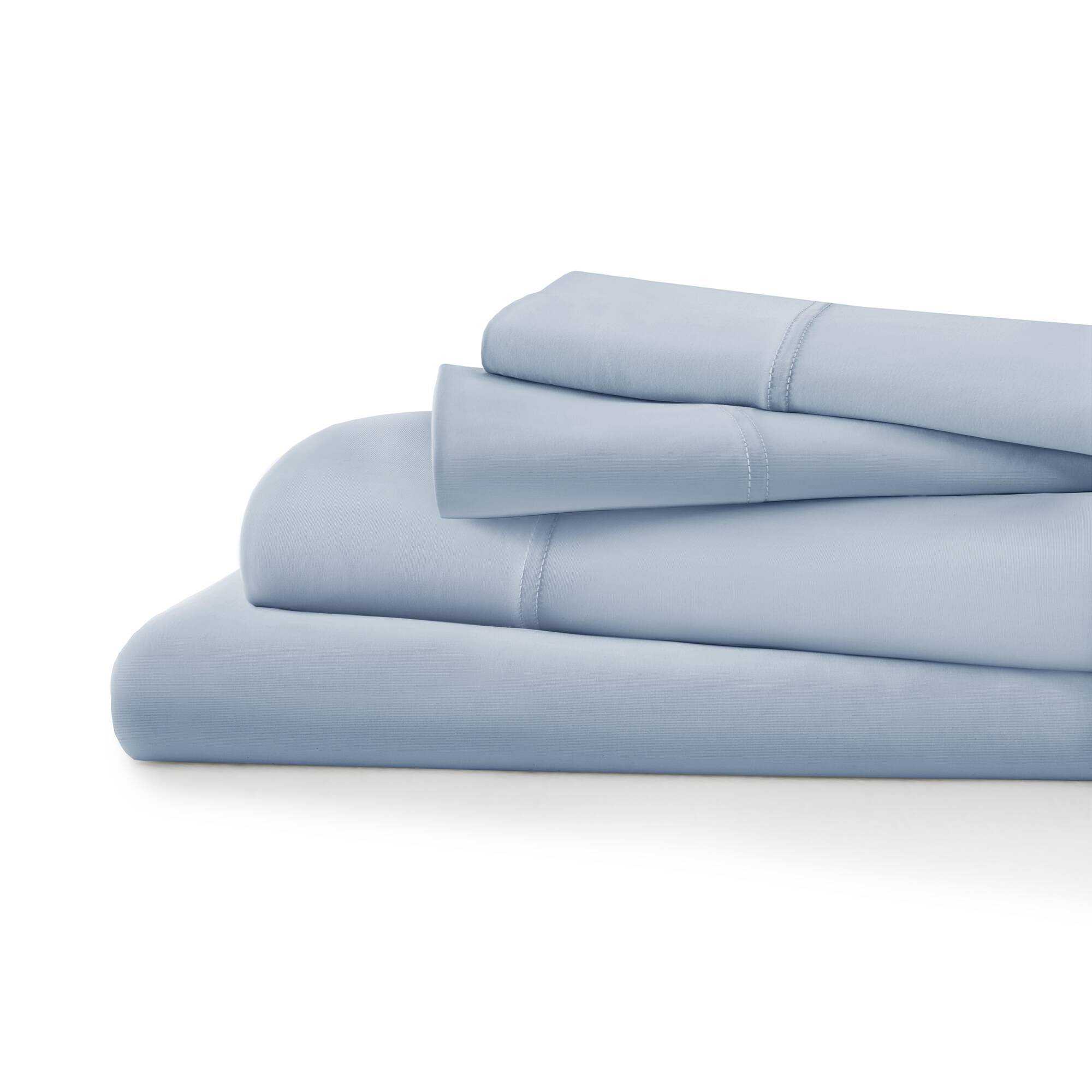 Cooling - California King Stretch Jersey Sheet Set - Blue