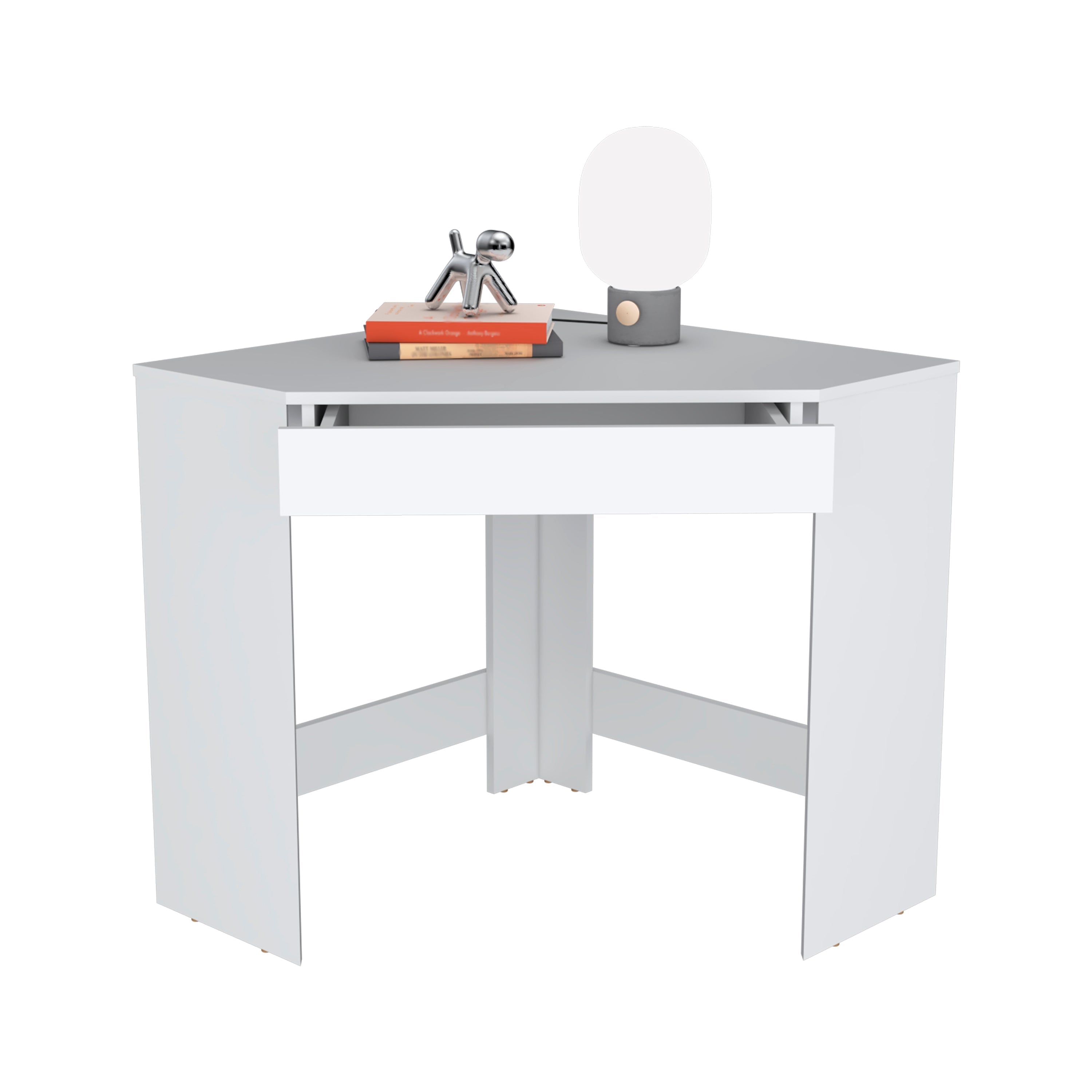 TUHOME Amity Corner Desk with Spacious Drawer and Optimal Workstation