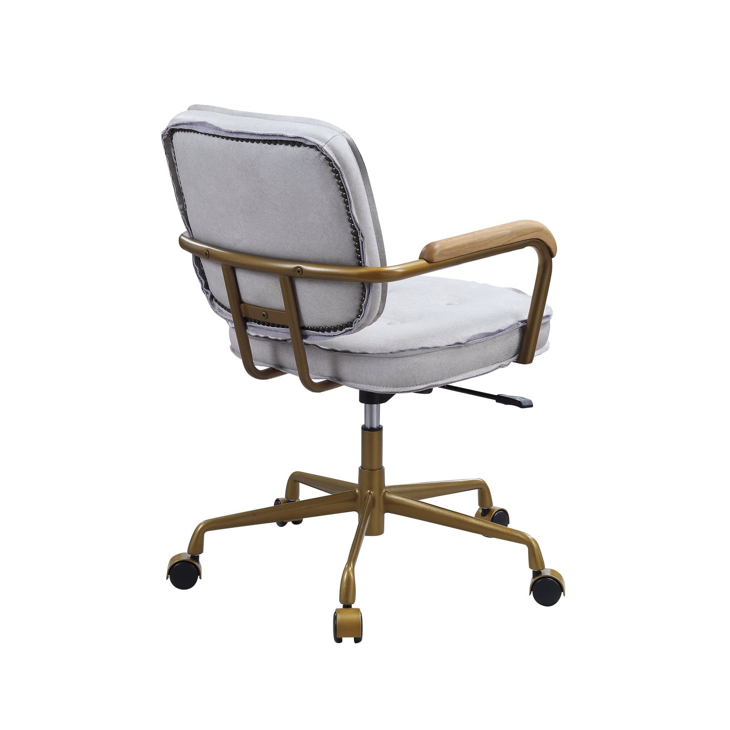 ACME Siecross Office Chair in Vintage White Top Grain Leather 93172