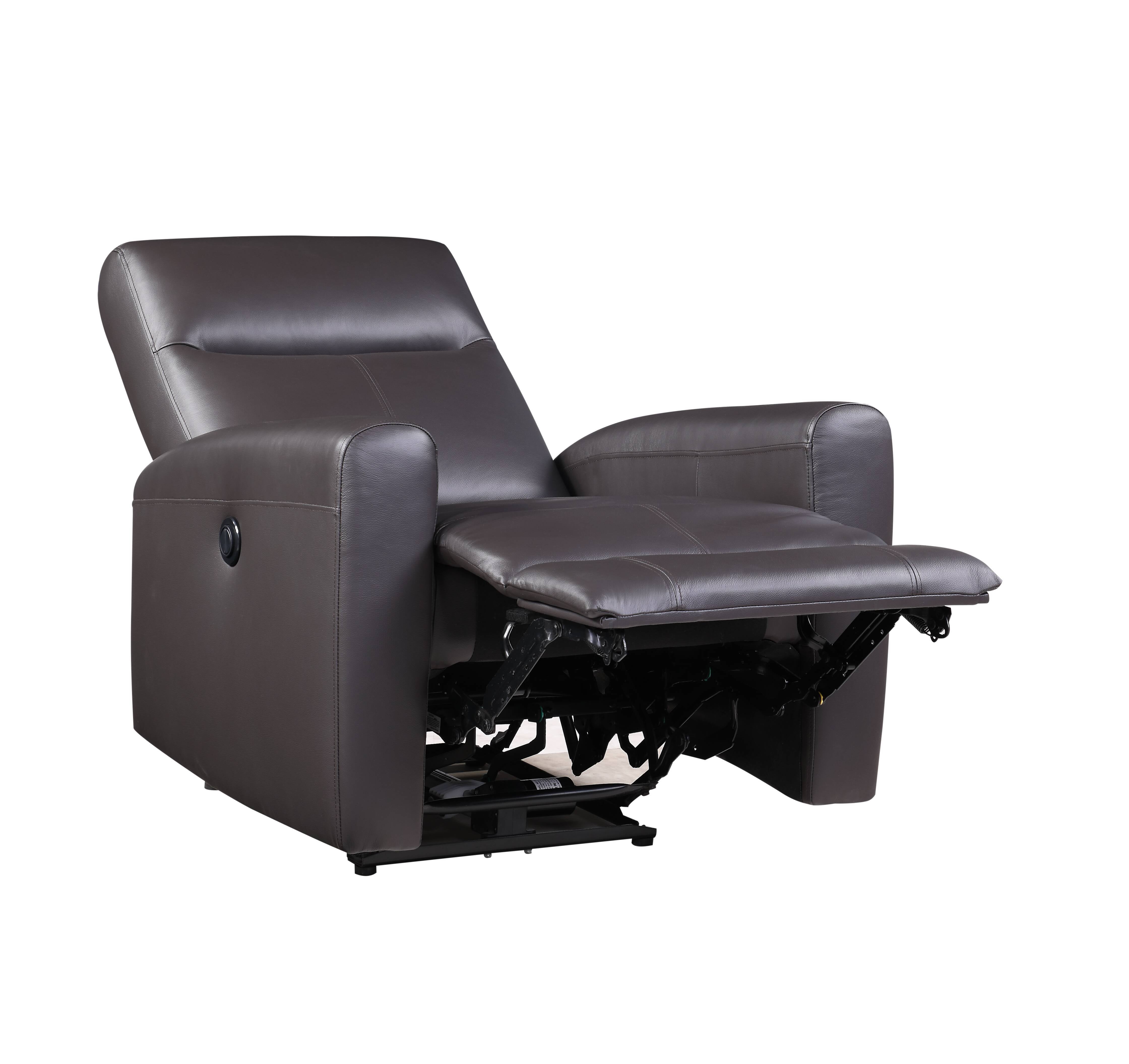 Blane - Top Grain Leather Match Power Motion Recliner - Brown