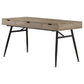 Rustic Driftwood and Dark Bronze 1-drawer Writing Desk