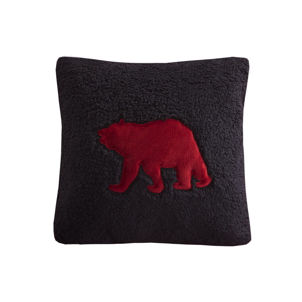 Alton - King Down Alternative Comforter Set - Red / Black