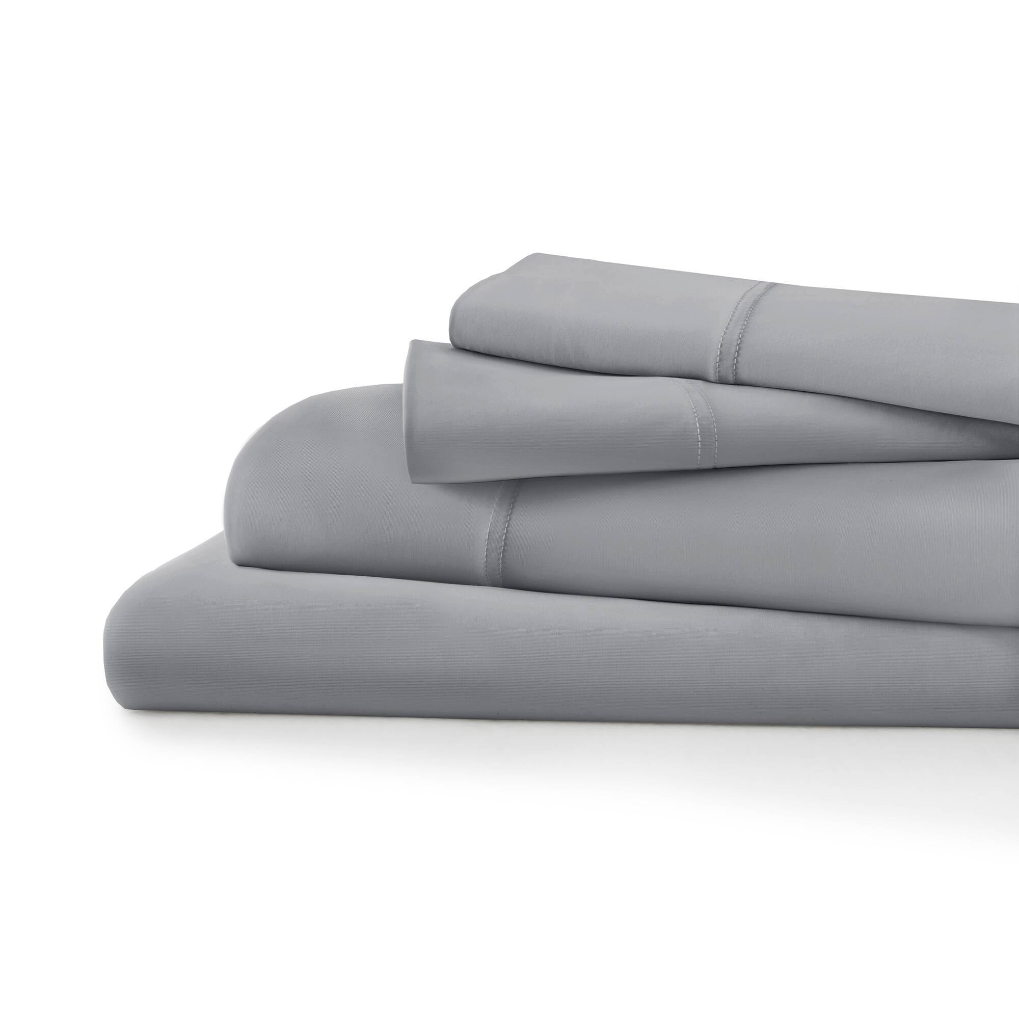 California King Stretch Jersey Sheet Set - Gray