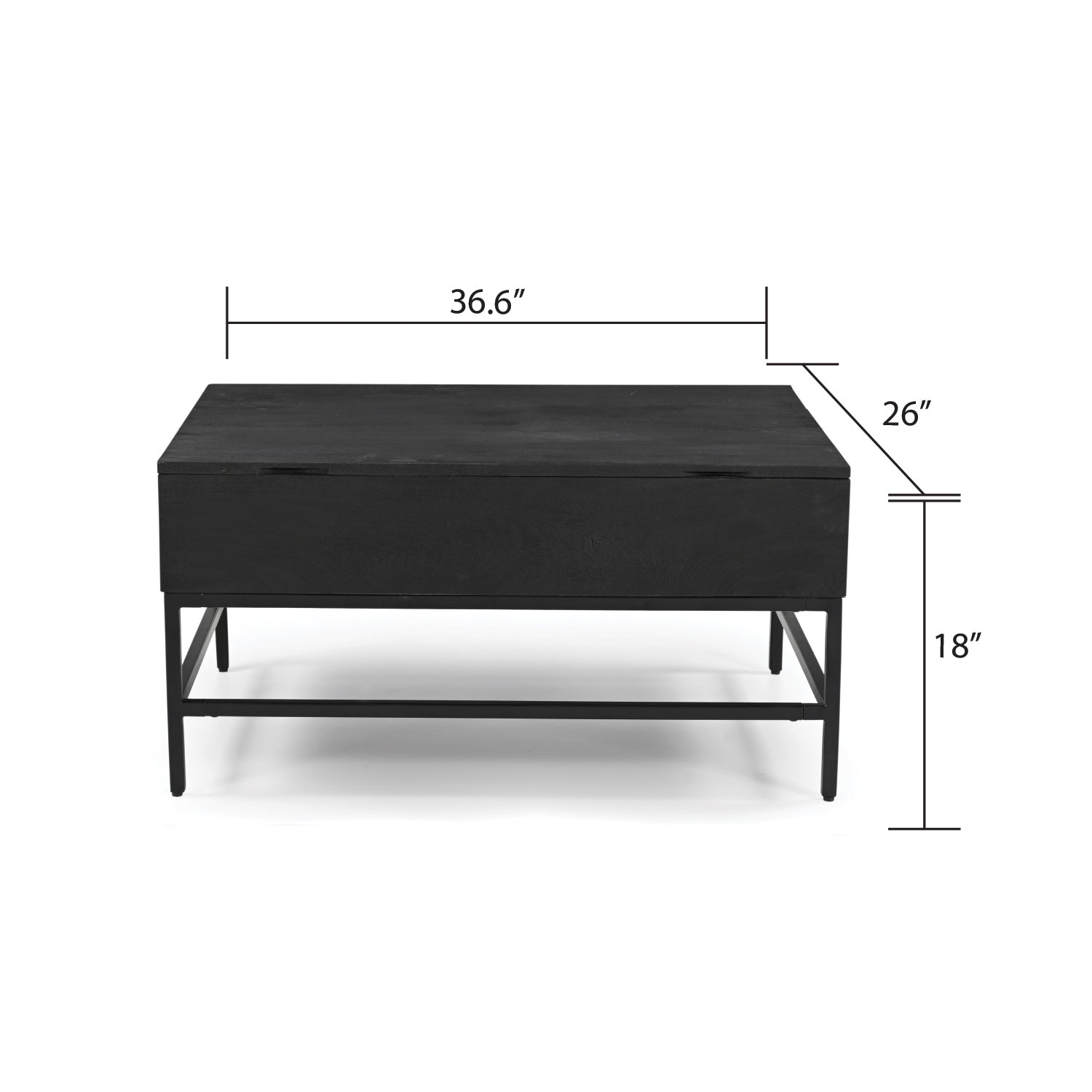 T1105-05 Black Lift Top Coffee Table