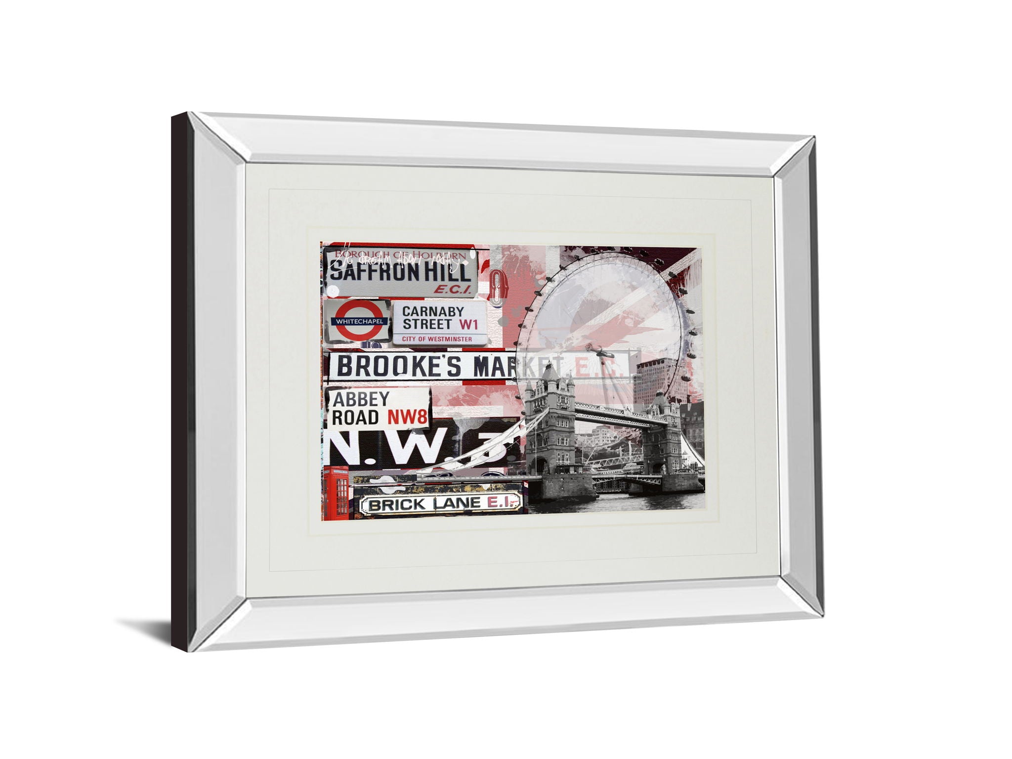 Saffron Hill By Andrew Cotton - Mirror Framed Print Wall Art - Gray