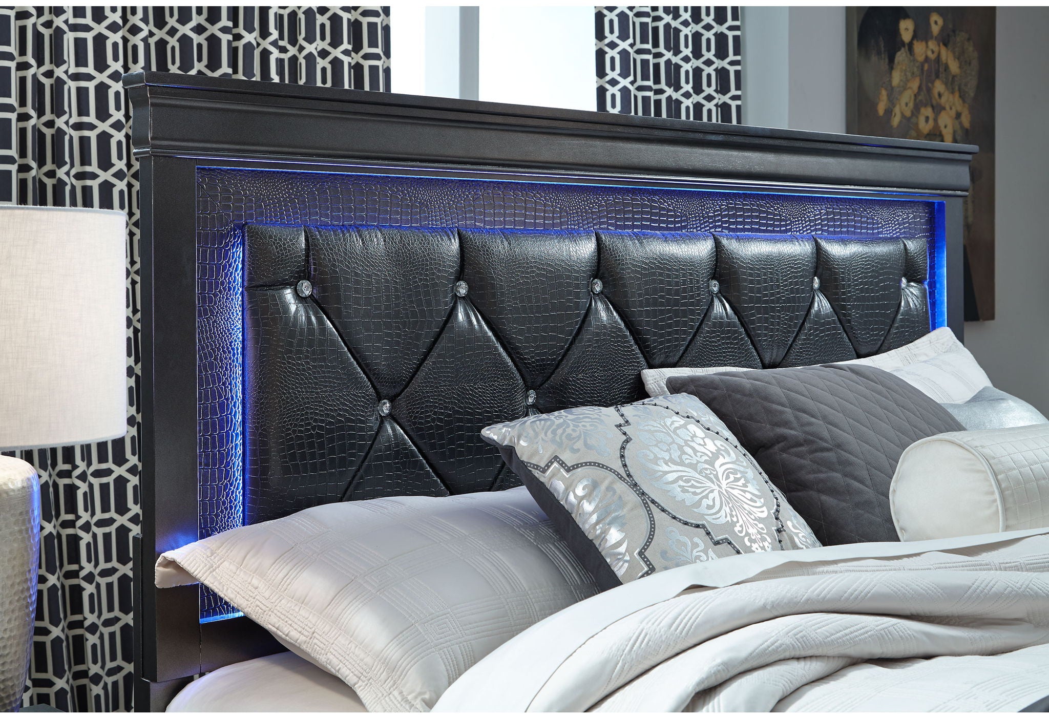 Pompei - Full Bed With LED - Gray