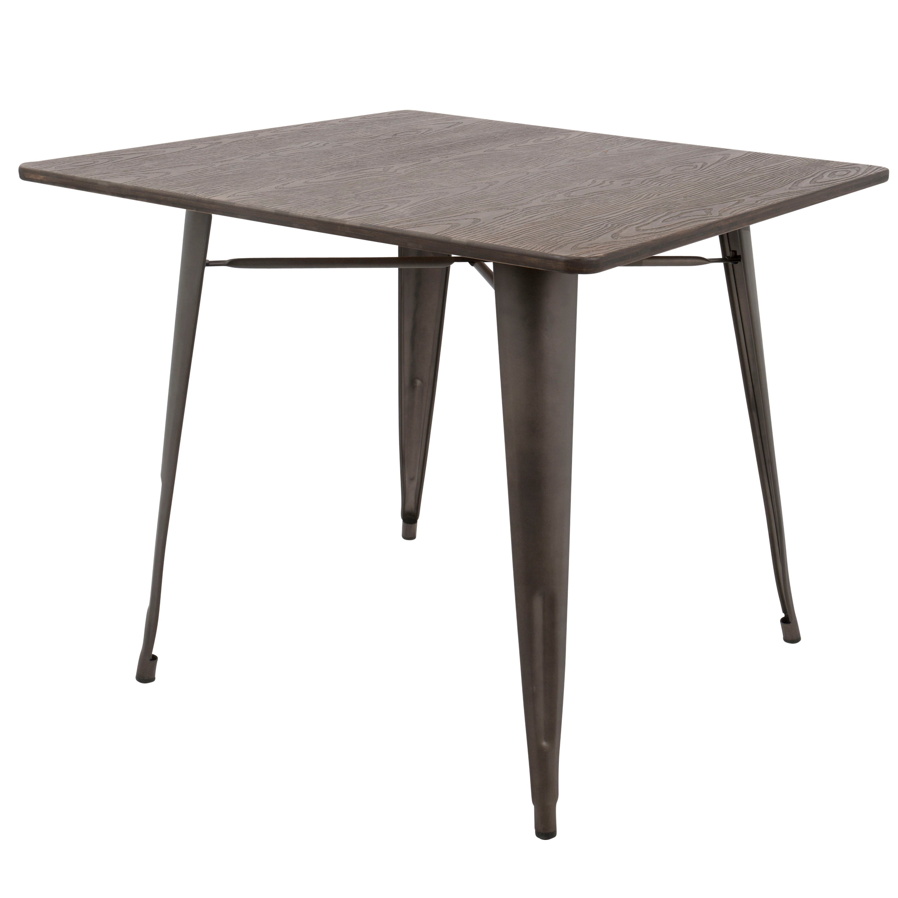 Oregon - Industrial / Farmhouse Dining Table - Espresso