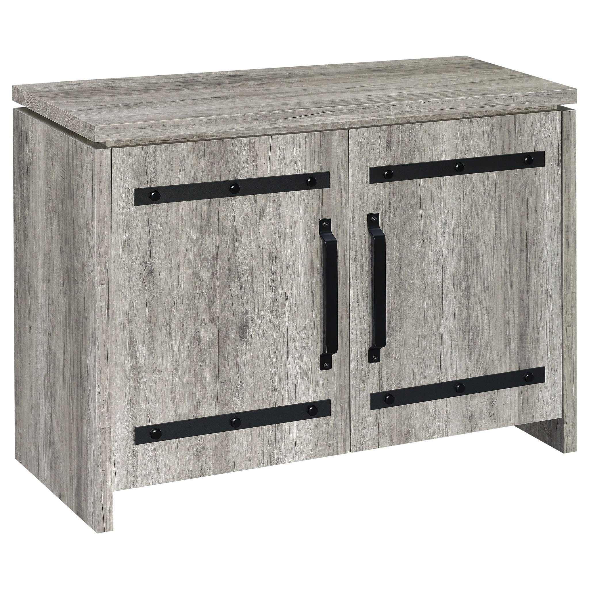 2 Door Accent Cabinet With Accents - Gray
