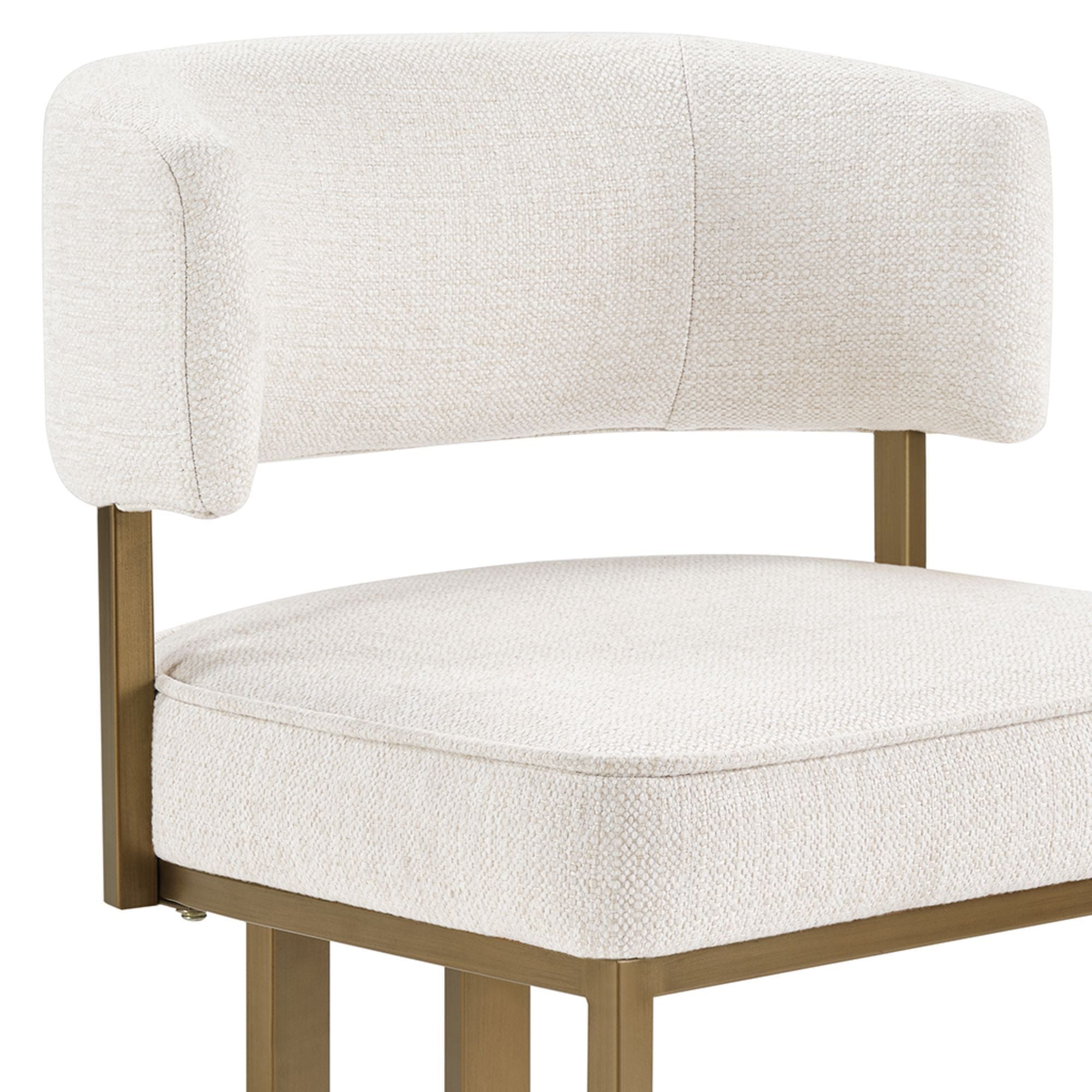 August - Upholstered Counter Stool - Ivory