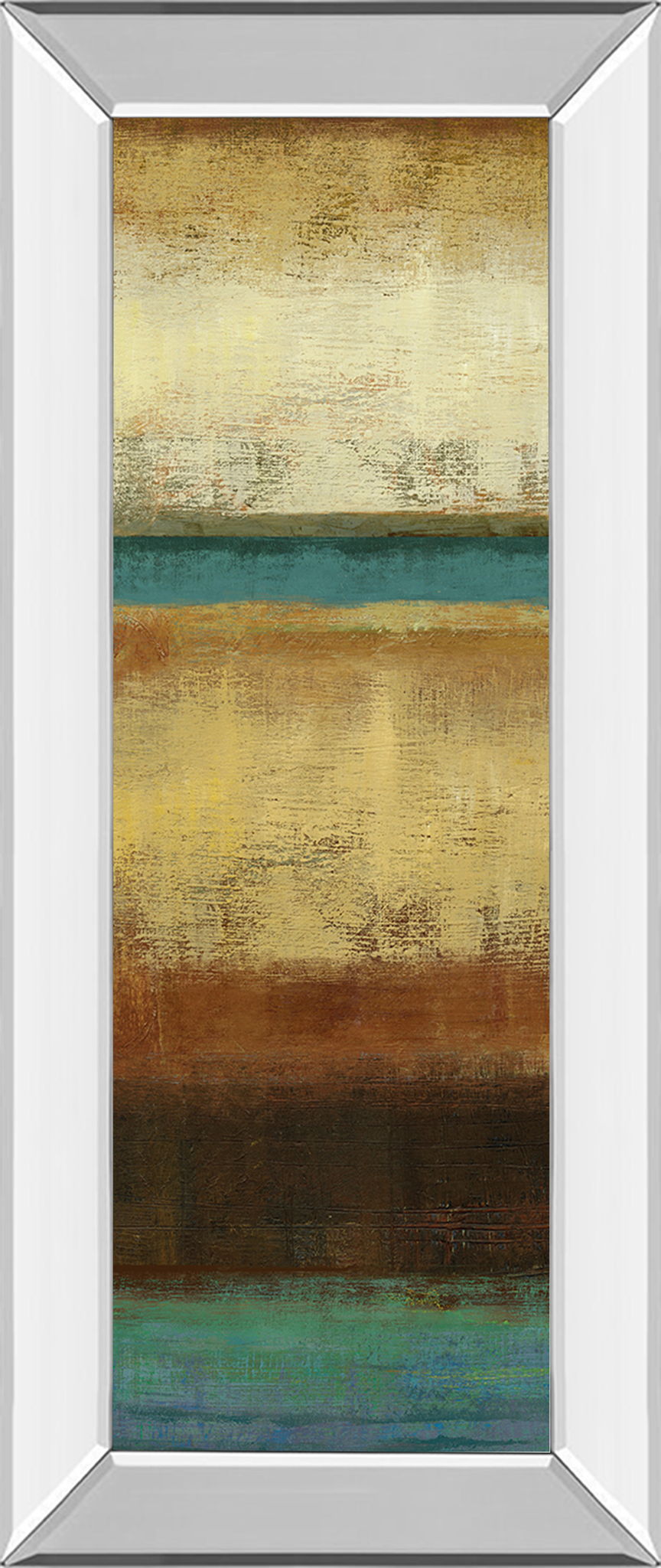 Earth By Allison Pearce - Mirrored Framed Print Wall Art - Beige