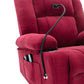 Power Lift Recliner Chair Electric Recliner for Elderly Recliner Chair with Massage and Heating Functions, Remote, Phone Holder Side Pockets and Cup Holders for Living Room, Red