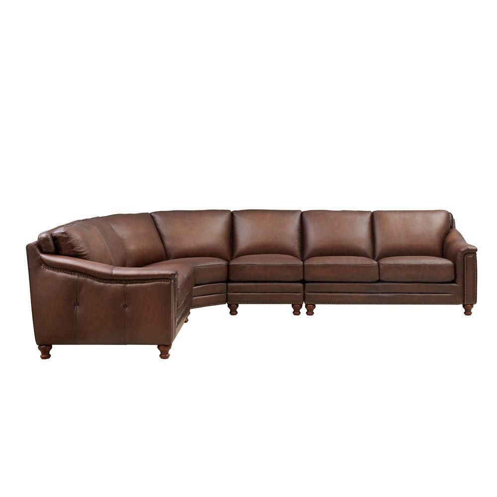 Belfast - Leather Sectional - Brown