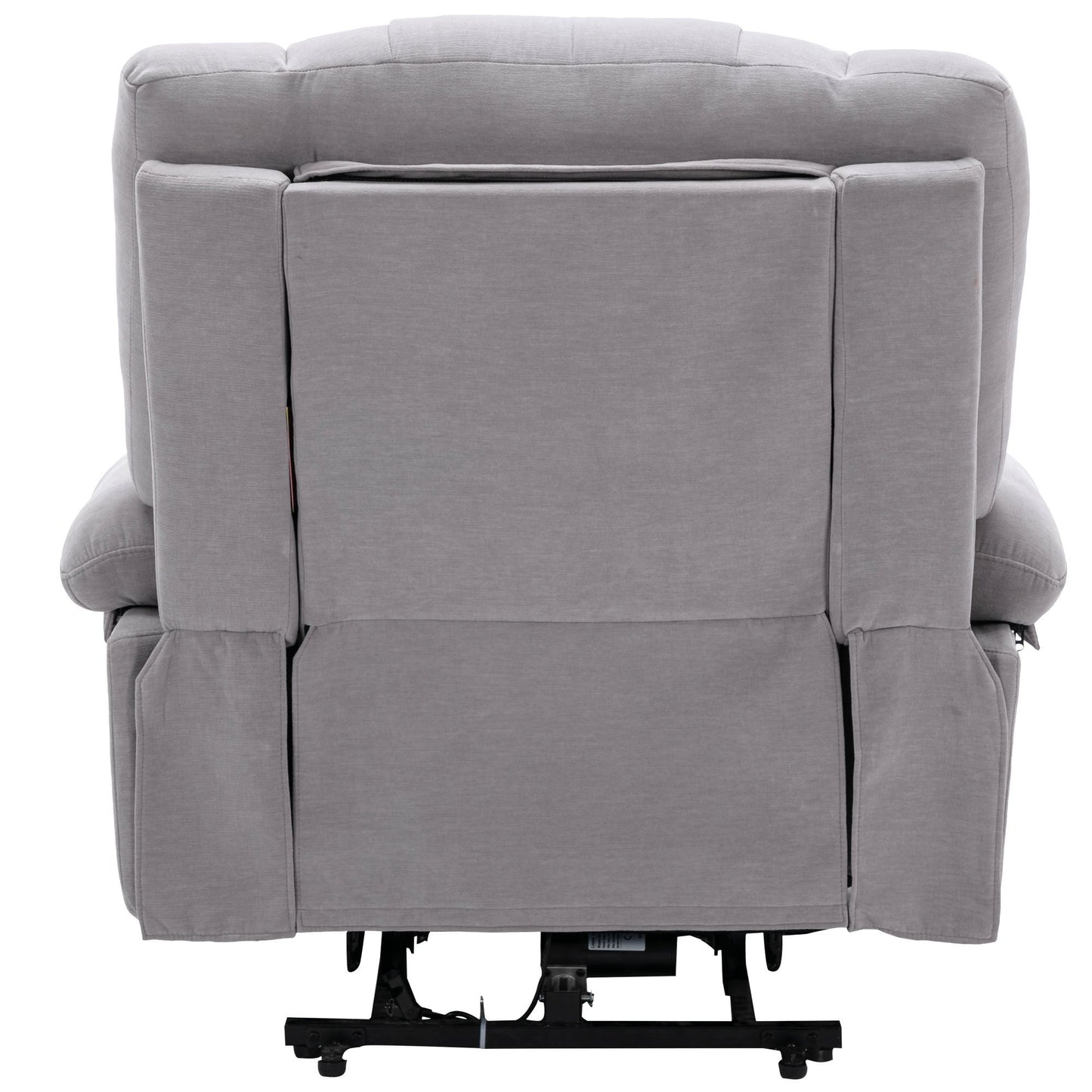 Power Lift Recliner Chair Electric Recliner for Elderly Recliner Chair with Massage and Heating Functions, Remote, Phone Holder Side Pockets and Cup Holders for Living Room, Grey