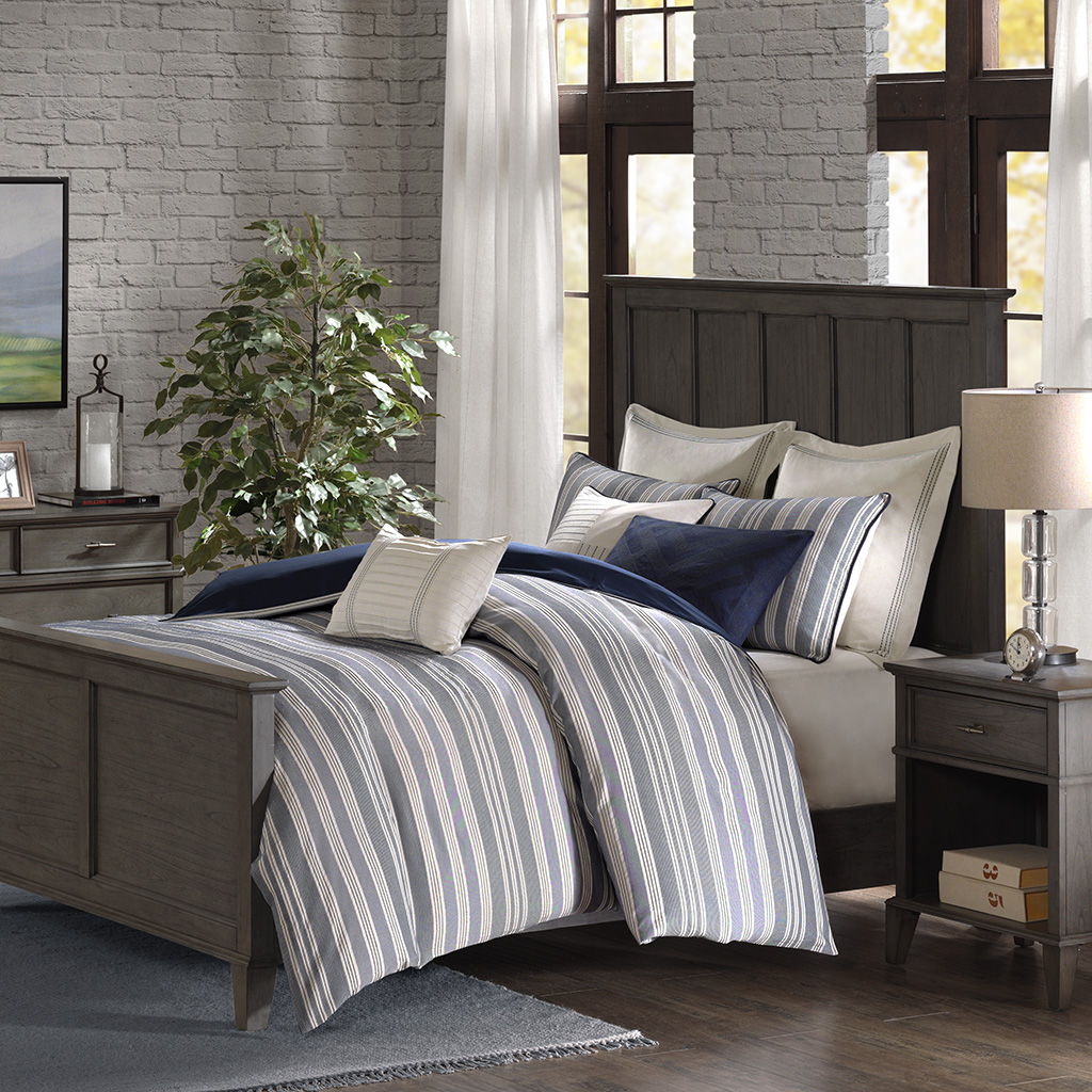 Farmhouse - King Comforter Set - Blue