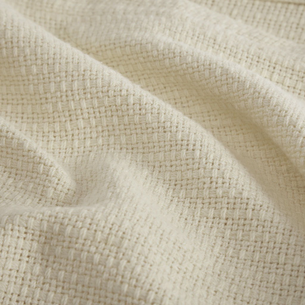 Freshspun Basketweave - Blanket - Natural
